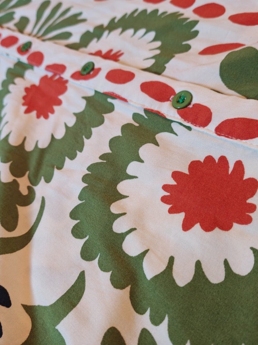 Coconut Fashion Puff Sleeve Mini Dress • Floral Print • 100 % Viscose • Size L - Picture 3 of 6